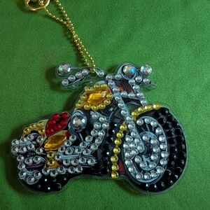 5 For $10 Double Sided Crystal Motorcycle Keychain